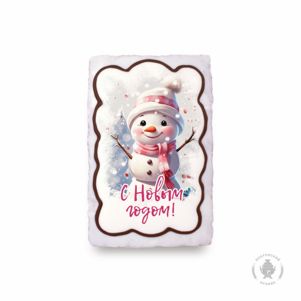 №1 Пряник 130г новогодний Снеговик, (коробка 25шт) в Находке